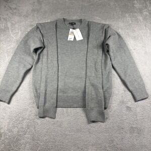 NWT Line & Dot Women's Atlas Over the Shoulder Sleeves Sweater Gray Small